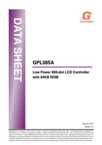  Datasheet Preview Page 1
