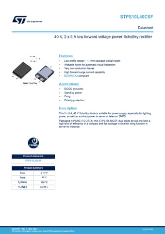  Datasheet Preview Page 1