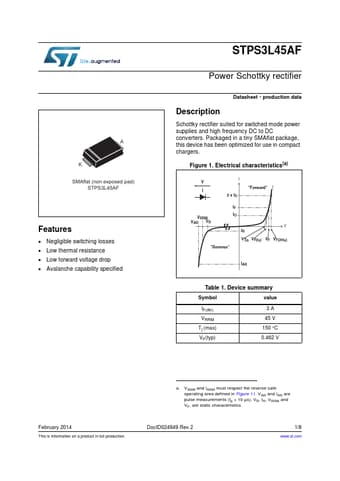  Datasheet Preview Page 1