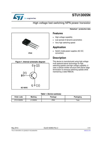  Datasheet Preview Page 1