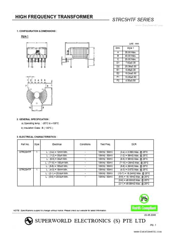  Datasheet Preview Page 1