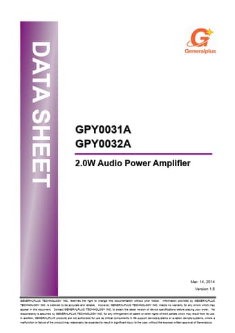  Datasheet Preview Page 1