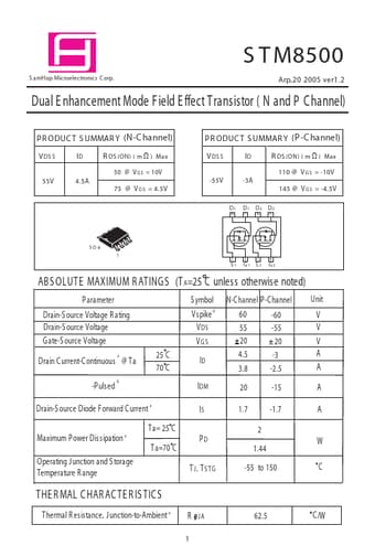  Datasheet Preview Page 1