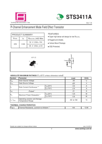  Datasheet Preview Page 1