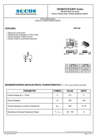  Datasheet Preview Page 1
