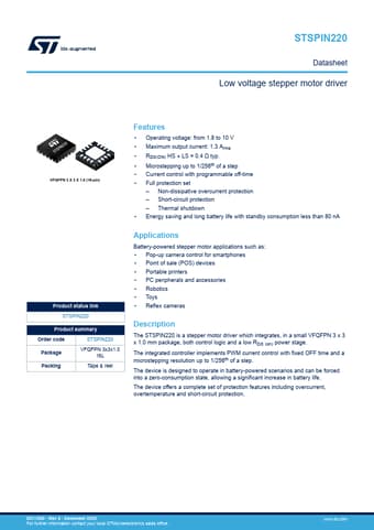  Datasheet Preview Page 1