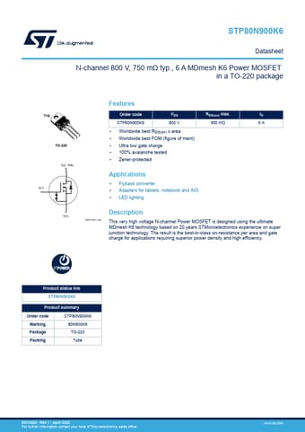  Datasheet Preview Page 1