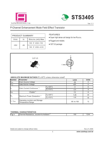  Datasheet Preview Page 1