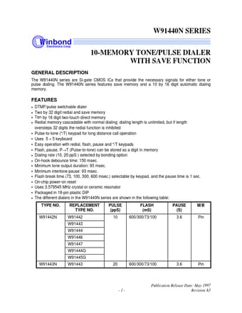  Datasheet Preview Page 1