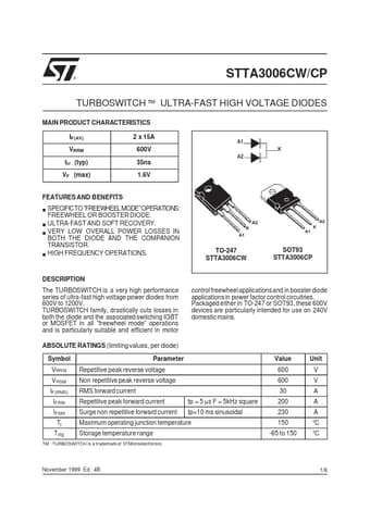  Datasheet Preview Page 1