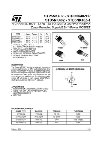  Datasheet Preview Page 1
