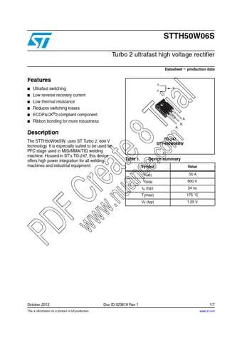  Datasheet Preview Page 1