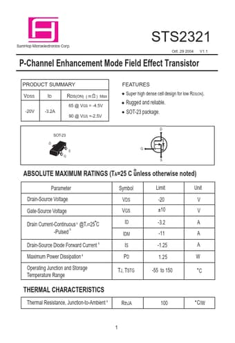  Datasheet Preview Page 1