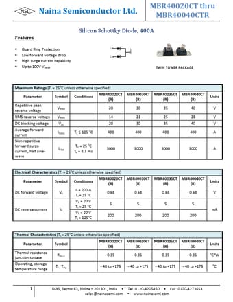  Datasheet Preview Page 1