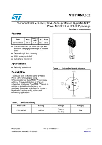  Datasheet Preview Page 1