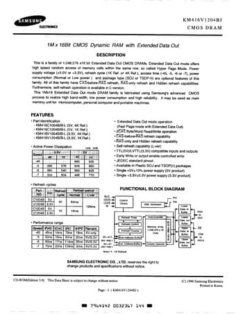  Datasheet Preview Page 1