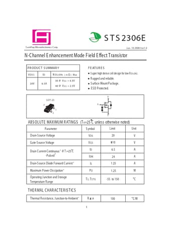  Datasheet Preview Page 1