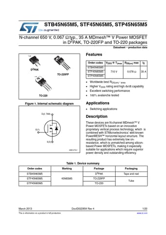  Datasheet Preview Page 1