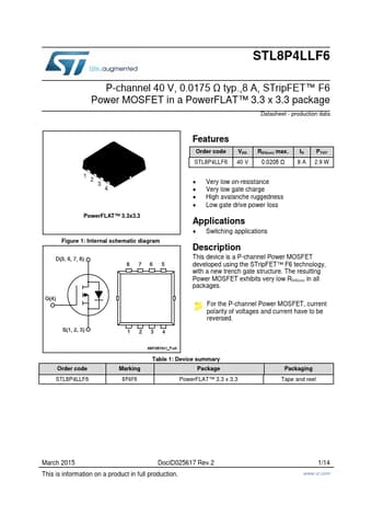  Datasheet Preview Page 1