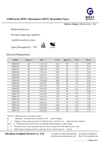  Datasheet Preview Page 1