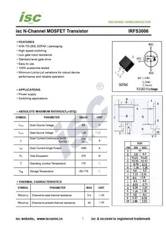  Datasheet Preview Page 1