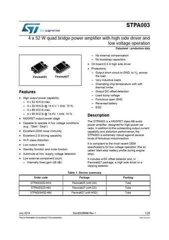 Datasheet Preview Page 1