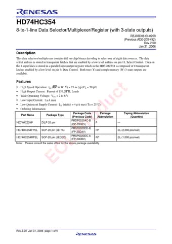  Datasheet Preview Page 1