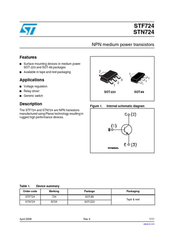  Datasheet Preview Page 1