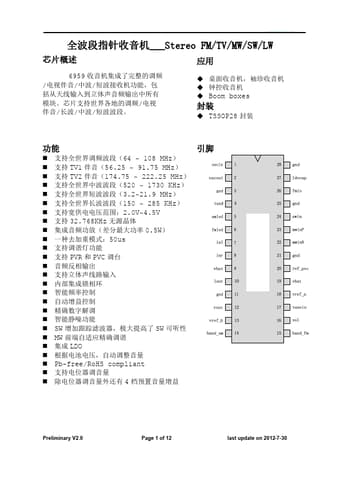 Datasheet Preview Page 1