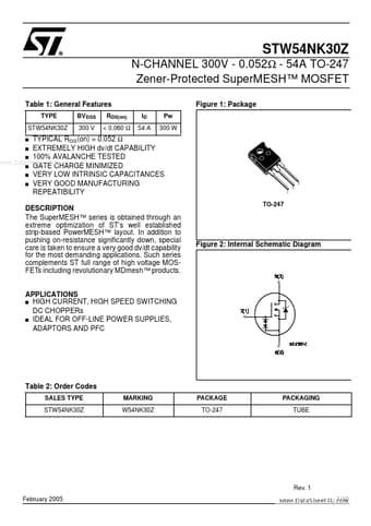  Datasheet Preview Page 1