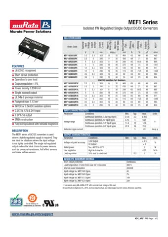  Datasheet Preview Page 1