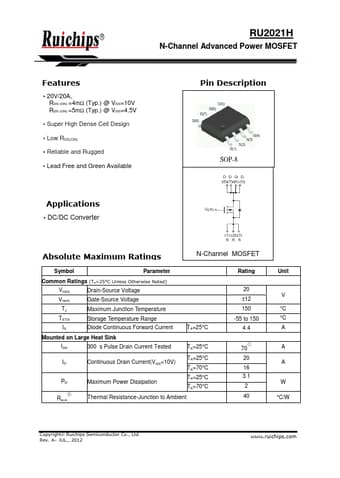  Datasheet Preview Page 1