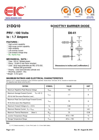  Datasheet Preview Page 1