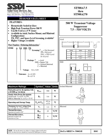  Datasheet Preview Page 1