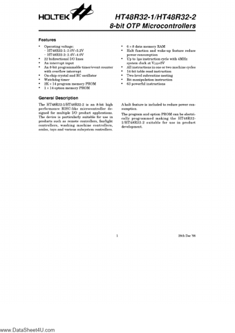  Datasheet Preview Page 1