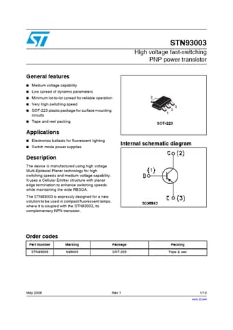 Datasheet Preview Page 1