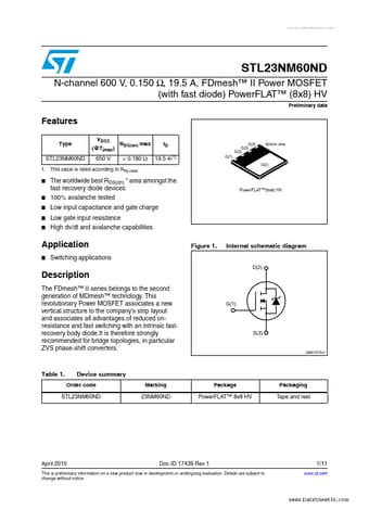  Datasheet Preview Page 1