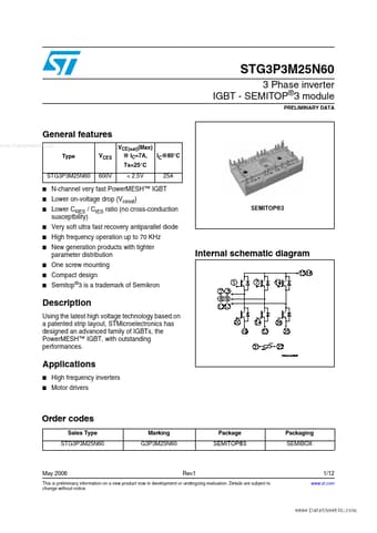  Datasheet Preview Page 1