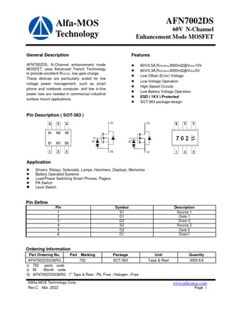  Datasheet Preview Page 1