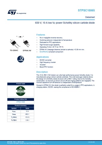  Datasheet Preview Page 1