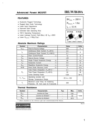  Datasheet Preview Page 1