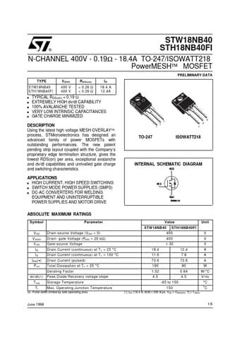  Datasheet Preview Page 1