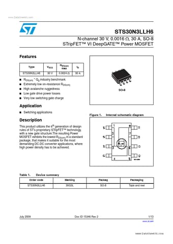  Datasheet Preview Page 1