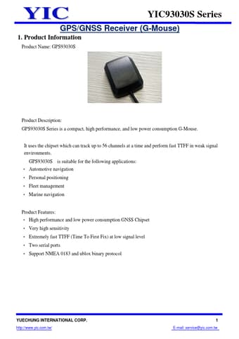  Datasheet Preview Page 1