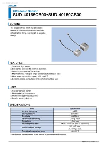  Datasheet Preview Page 1