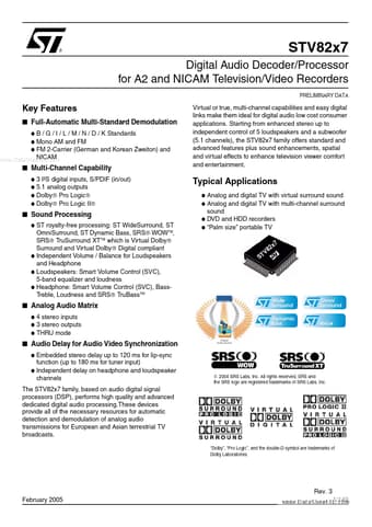  Datasheet Preview Page 1