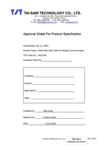  Datasheet Preview Page 1