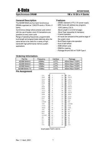  Datasheet Preview Page 1