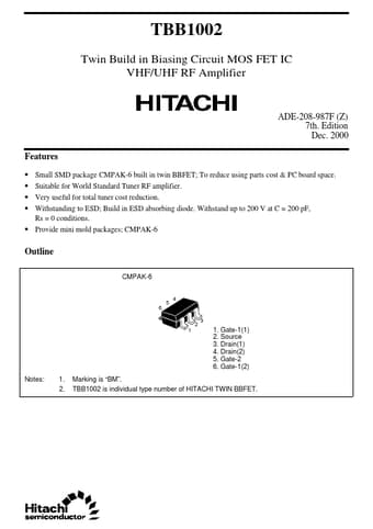  Datasheet Preview Page 1