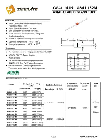  Datasheet Preview Page 1